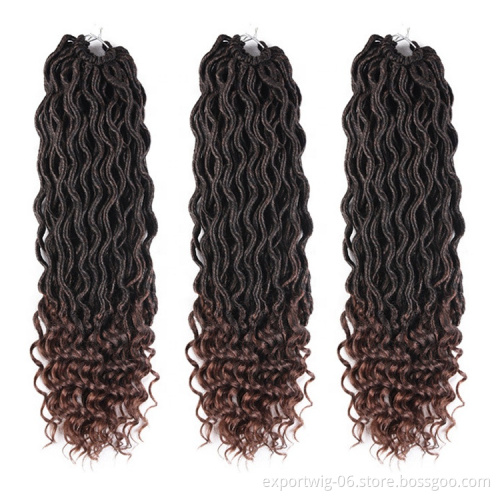 Crochet Goddess Locs Hair Extensions Faux Locs Curly Crochet Braids Beauty Colors Synthetic Braiding Hair Bohemian locks